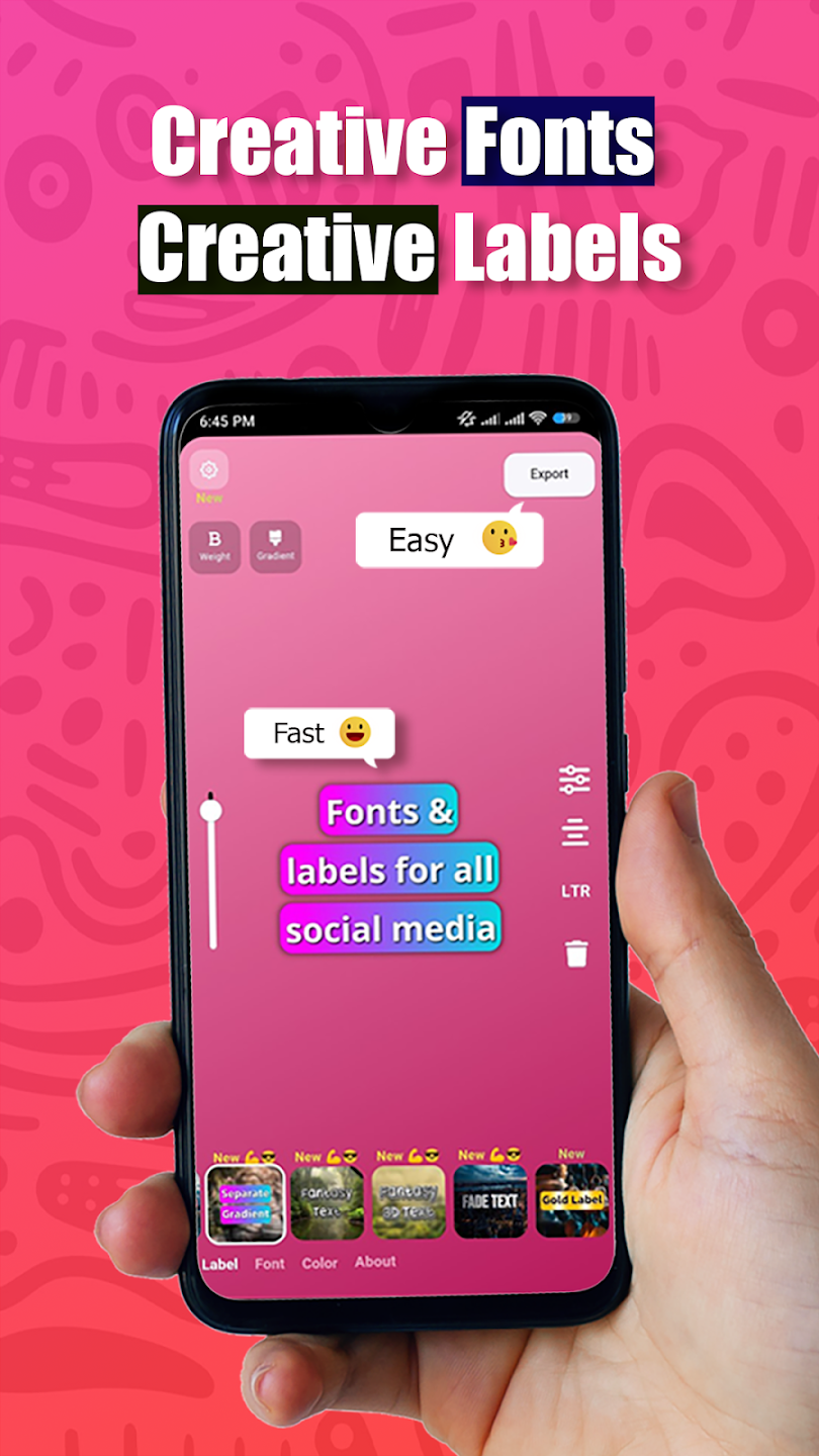 Fonto — creative fonts and labels